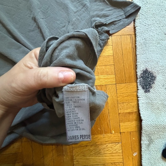 James Perse Crewneck Tshirt greyish green - Picture 3 of 4